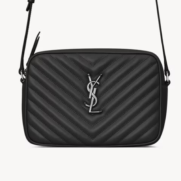 Yves Saint Laurent Handbags - Saint Laurent Lou Camera Bag - Black/Gunmetal Logo